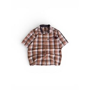 Mecca Desert Nomads Mens XL Brown Plaid Short Sleeve Button Up Shirt RN110237